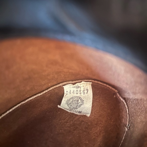 VINTAGE 1970’s brown suede fedora Size medium unique rare chic bohemian boho - Picture 6 of 6